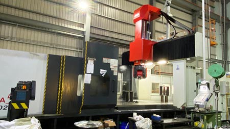 Four-axis gantry machining