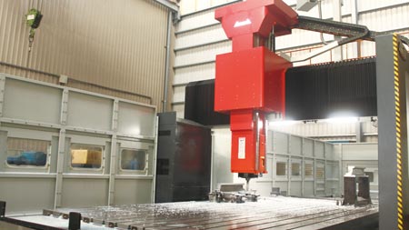 Five-axis gantry machining